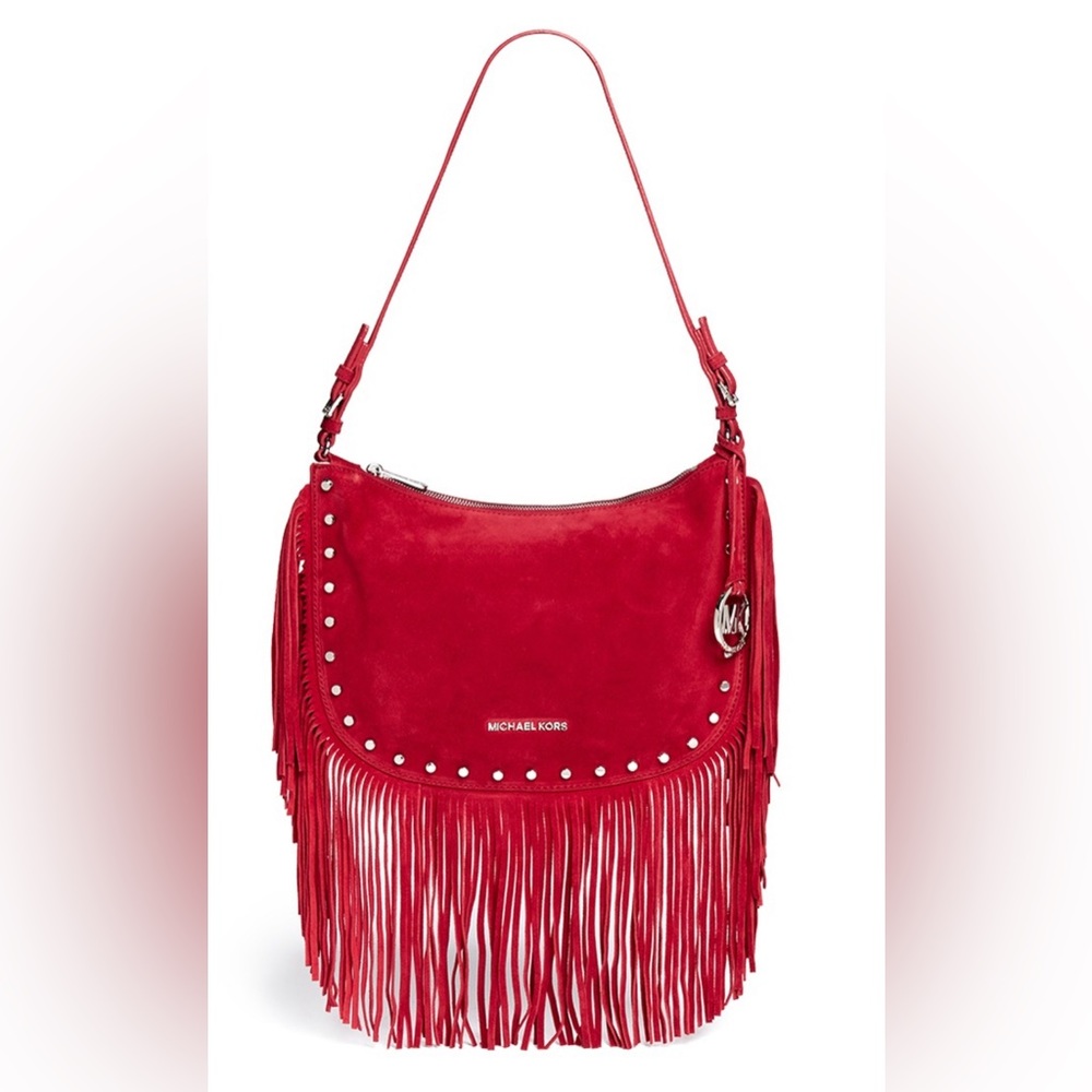 Micheal Kors Billy Fringe Shoulder/Crossbody Bag - New without tags - Red.
